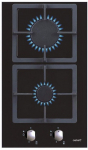 CATA | Hob | SCI 3002 BK | Gas on glass | Number of burners/cooking zones 2 | Rotary knobs | Black