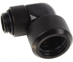 Alphacool Eiszapfen 16mm HardTube compression fitting 90&deg; rotatable G1/4 - knurled - deep black