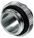 Alphacool HF double nipple G1/4 outer thread to G1/4'' outer thread with O-ring - Chrome