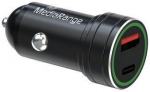 MediaRange Kfz-Ladeger&auml;t 20W 1x USB-A u. 1x USB-C Alu, schw.