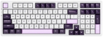 VGN V98Pro V2 Fullsize Mechanical Gaming Keyboard, Crystal Wine - Blackcurrant, Hot-Swap, RGB, ANSI, White/Purple/Pink Keycaps