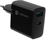NATEC Charger Ribera GaN USB-A+USB-C 45W