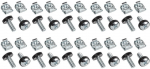 Inline M6 Cage Nut Set, 20 Pieces for 19-Inch Network Devices