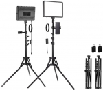 Neewer BP300 &mdash; 2 LED lights, tripods, phone holders