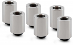 Thermal Grizzly DeltaMate Extender Fitting - MF28, Gloss Nickel, 6-pack