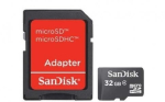 MEMORY MICRO SDHC 32GB W/ADAPT/CL4 SDSDQM-032G-B35A SANDISK