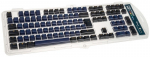 Ducky Horizon PBT Double-Shot 109-Keycap Set, DE Layout, Black/Blue