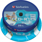 Verbatim CD-R 52x 700MB 25P CB Printable 43439