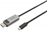 DIGITUS Kabel USB 3.0C -> DP StSt 8K Bidirektional 3m schw