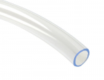 tubing PVC 13/10mm (3/8"ID) UV-active blue/clear by the meter