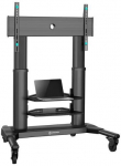 Onkron TS2771-B black mobile TV stand for 40-80" screens