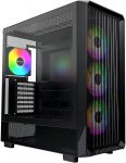 Montech X5 Case, Mid-Tower, E-ATX, ARGB, Tempered Glass - Black