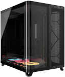 Corsair AIR 5400 LX-R LINK PC Case, Midi-Tower, Tempered Glass, RGB, 3x120mm Fans, Black