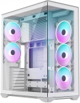 Modecom PC case Volcano Space XL ARGB Full Tower 5 fans, white
