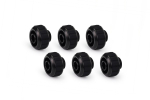 Alphacool Apex Grip SoftTube Fitting 16/10mm G1/4 Black Set of 6