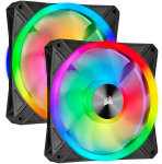 CORSAIR iCUE QL140 RGB 140mm PWM Dual Fan Kit with Lighting Node CORE