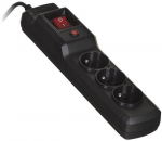 Activejet COMBO 3GN 5M black power strip with cord