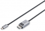 DIGITUS USB 3.2 Anschlusskabel Typ C --> DP St.St. 1m schw.
