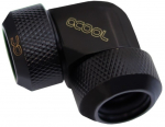 Alphacool Eiszapfen 13mm Hardtube Anschraubt&uuml;lle 90 Grad L-Verbinder Acryl- Messingrohre - schwarz