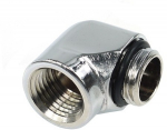 Alphacool HF L-connector G1/4 outer thread to G1/4 inner thread - chrome