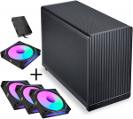 Lian Li DAN Cases A3-mATX - Black + 3x UNI FAN SL-INF 120 RGB