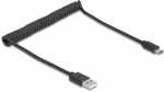 DELOCK USB 2.0 Spiralkabel USB Typ-A Stecker zu USB Type-C