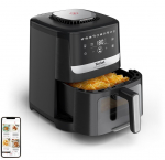 Tefal Easy Fry Silence EY5568E0 fryer Single 5 L Stand-alone Hot air fryer Black, Stainless steel