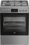 Beko FBMA61330GXDT gas-electric cooker, 60 cm, inox, grill, LED