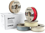 Filament PLA special mix 5x0.25kg (Stone Age Light/Dark, Thermoactive Red, Glow in the Dark Green, WOOD Oak) Spectrum