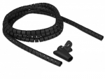 Delock Spiral Hose with Pull-in Tool 2.5 m x 15 mm black