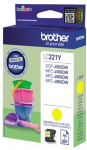 Brother LC221Y Yellow Ink Cartridge 260 Pages