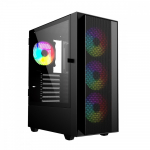 Gembird Fornax 4000 ARGB Midi Tower Gaming Computer Case, Black