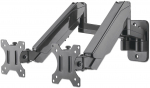 Two Gas-Spring Jointed Arms, Supports Two 43.18 cm (17") to 81.28 cm (32") TV or Monitors up to 8 kg