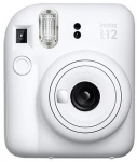 Fujifilm Instax Mini 12 Camera, Clay White + instax mini glossy(10pcs)