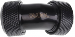 Alphacool Eiszapfen 13mm HardTube compression fitting 45&deg; L-connector - knurled - deep black