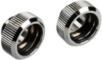 Bitspower Touchaqua Adapter Anschluss G1/4 Zoll AG auf 16mm AD Hardtube - 2er Pack, silber