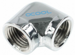 Alphacool HF L-connector G1/4 inner thread to G1/4 inner thread - chrome