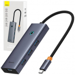 Hub 5w1 Baseus UltraJoy 5-Port (1xHDMI4K@30Hz + 4xUSB 3.0) grey