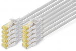DIGITUS CAT 6A SFTP Patchkabel, 10 St&uuml;ck, 5m, grau