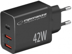 Esperanza EZC106K mains charger 42W Black