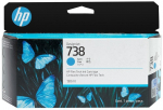 HP 738 130-ml Cyan DesignJet Ink Cartridge