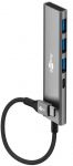 Goobay Slim 4-Port USB Hub, USB-C to USB-C/USB-A, 5 Gbit/s | 76562