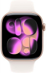 Apple Watch Series 11 (ros&eacute;gold, aluminium, 46 mm, sport band pink S/M)