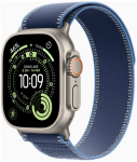 Apple Watch Ultra 3&nbsp;GPS + Cellular&nbsp;49mm&nbsp;Natural Titanium Case with Blue/Bright Blue Trail Loop - M/L | Apple