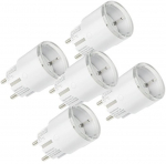 Set of 5 Shelly Plug S MTR Gen3 12A smart outlets (white)