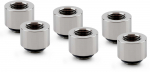 Thermal Grizzly DeltaMate Extender Fitting - MF14, Gloss Nickel, 6-Pack
