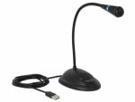 Delock USB flexible microphone with mute function black