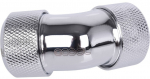 Alphacool Eiszapfen 16mm HardTube compression fitting 45&deg; L-connector - knurled - chrome