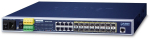 PLANET MGSW-24160F network switch Managed L2+ Gigabit Ethernet (10/100/1000) Power over Ethernet (PoE) 1U Blue
