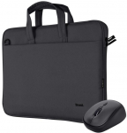 Trust Bologna 16" Laptop Bag and Mouse Set, Black